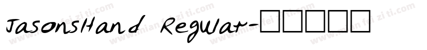 JasonsHand Regular字体转换